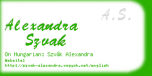 alexandra szvak business card