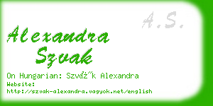 alexandra szvak business card